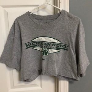 Cropped Nike Large grey t- shirt